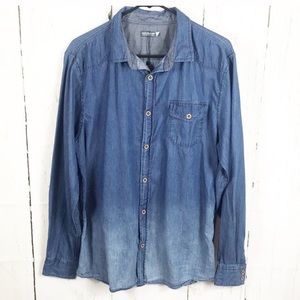 Earthbound ombré Chambray button down size XL